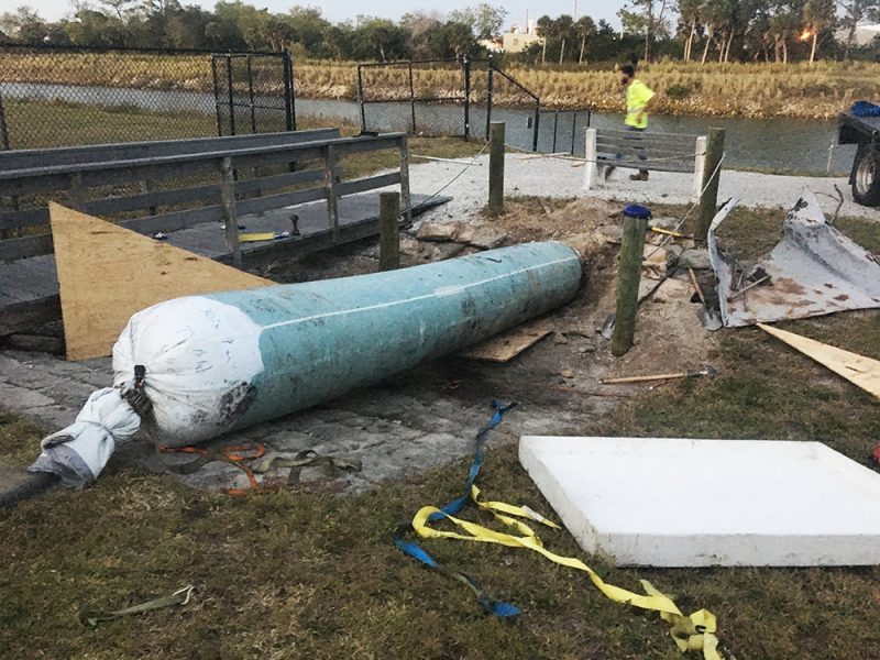 We installed this massive 30" storm drain in a local mobile home park.